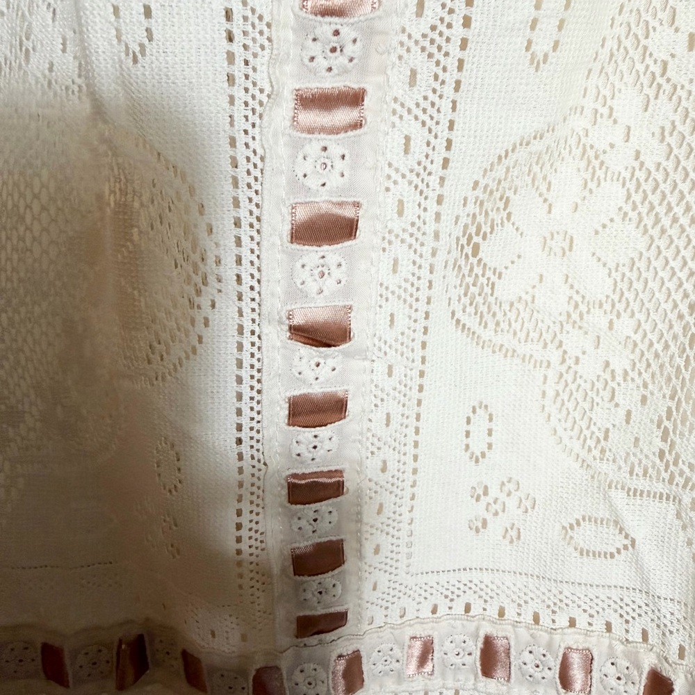 NWT For Love And Lemons Charlotte Cream Pink Maxi Dress - Picture 6 of 7